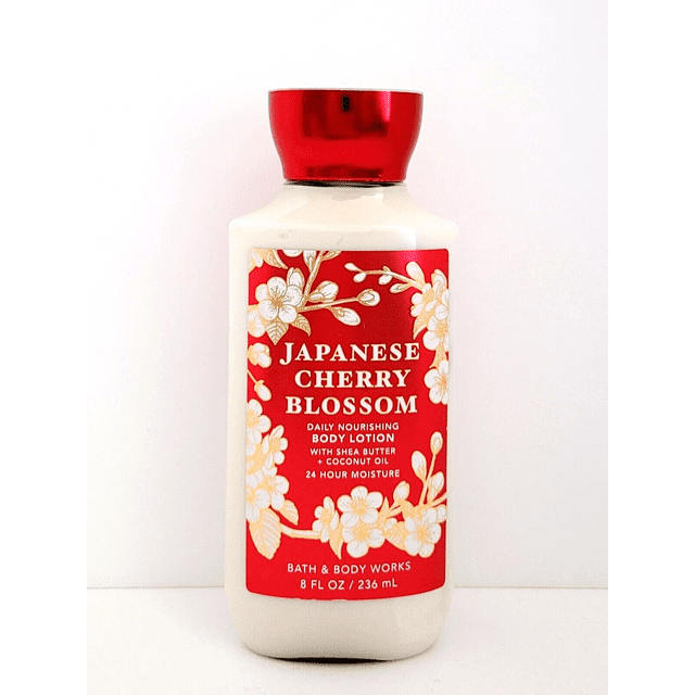 Bath & Body Works Japanese Cherry Blossom Body Lotion 8 oz, Daily Nourishment with Floral