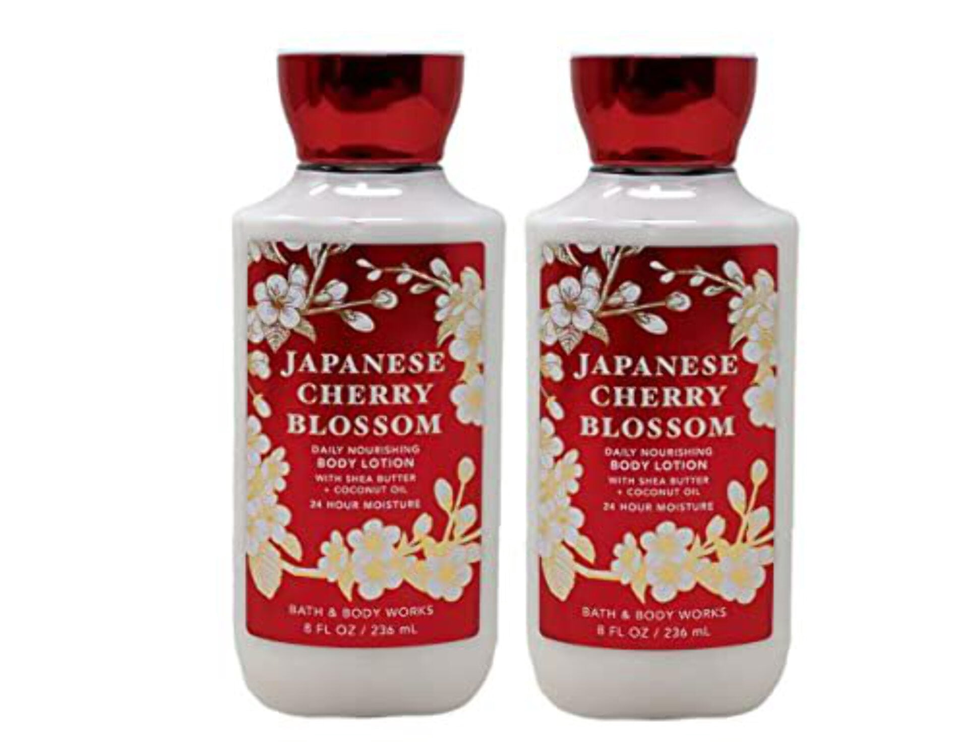 Bath & Body Works Japanese Cherry Blossom Body Lotion Shea Butter + Vitamin E 8.0 Oz (Pack of 2