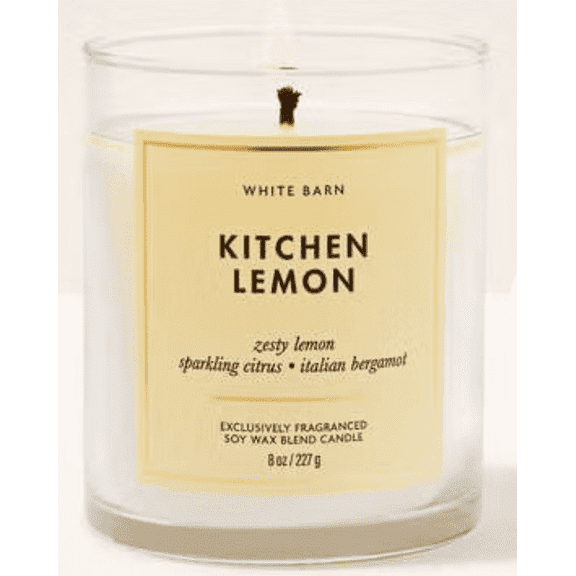 Bath & Body Works Kitchen Lemon Single Wick Candle 8 oz