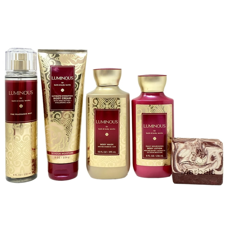 Bath Body Works LUMINOUS Deluxe Gift Set with a Marbela Cherry