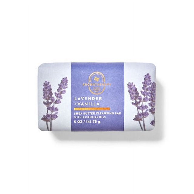Bath & Body Works Lavender + Vanilla Shea Butter Cleansing Bar Soap 5oz