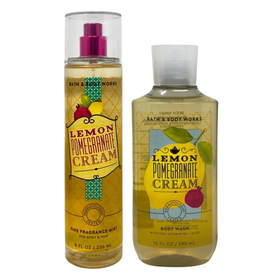 Bath & Body Works Lemon Pomegranate Cream - Fine Fragrance Mist and Body Wash