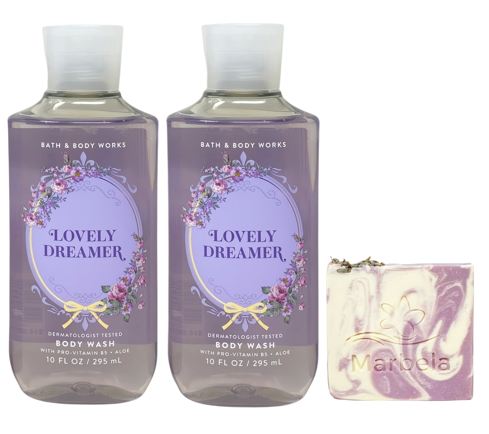 Bath & Body Works Lovely Dreamer 2 Body Washes with a Lavender Dream Bar Soap