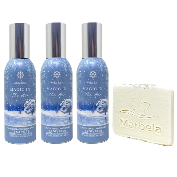 Bath & Body Works Magic In The Air Concentrated Room Spray 3 Pack with a Natural Oats Sample Soap