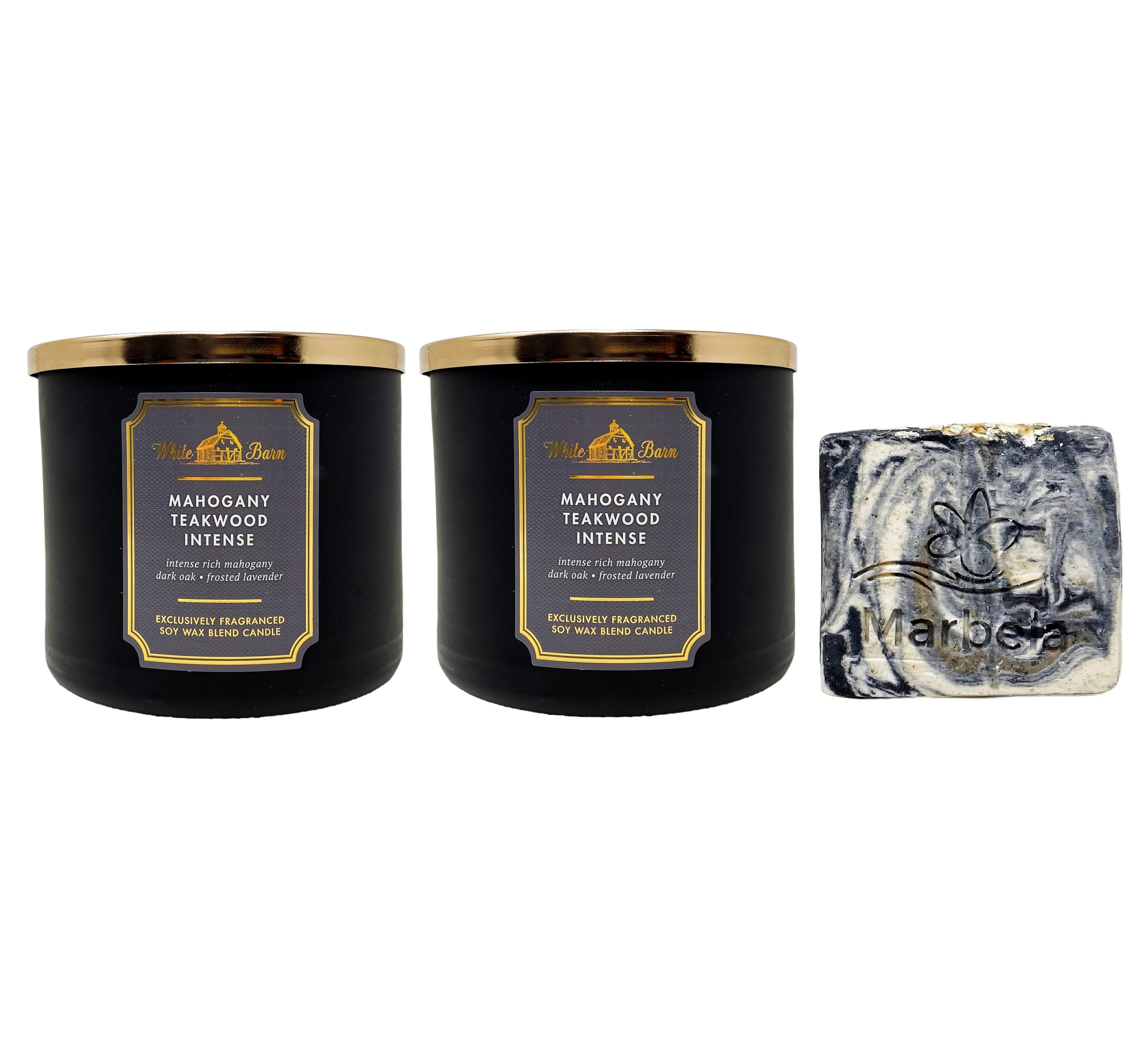 Bath & Body Works Mahogany Teakwood Intense 2 Piece 3-Wick Scented ...