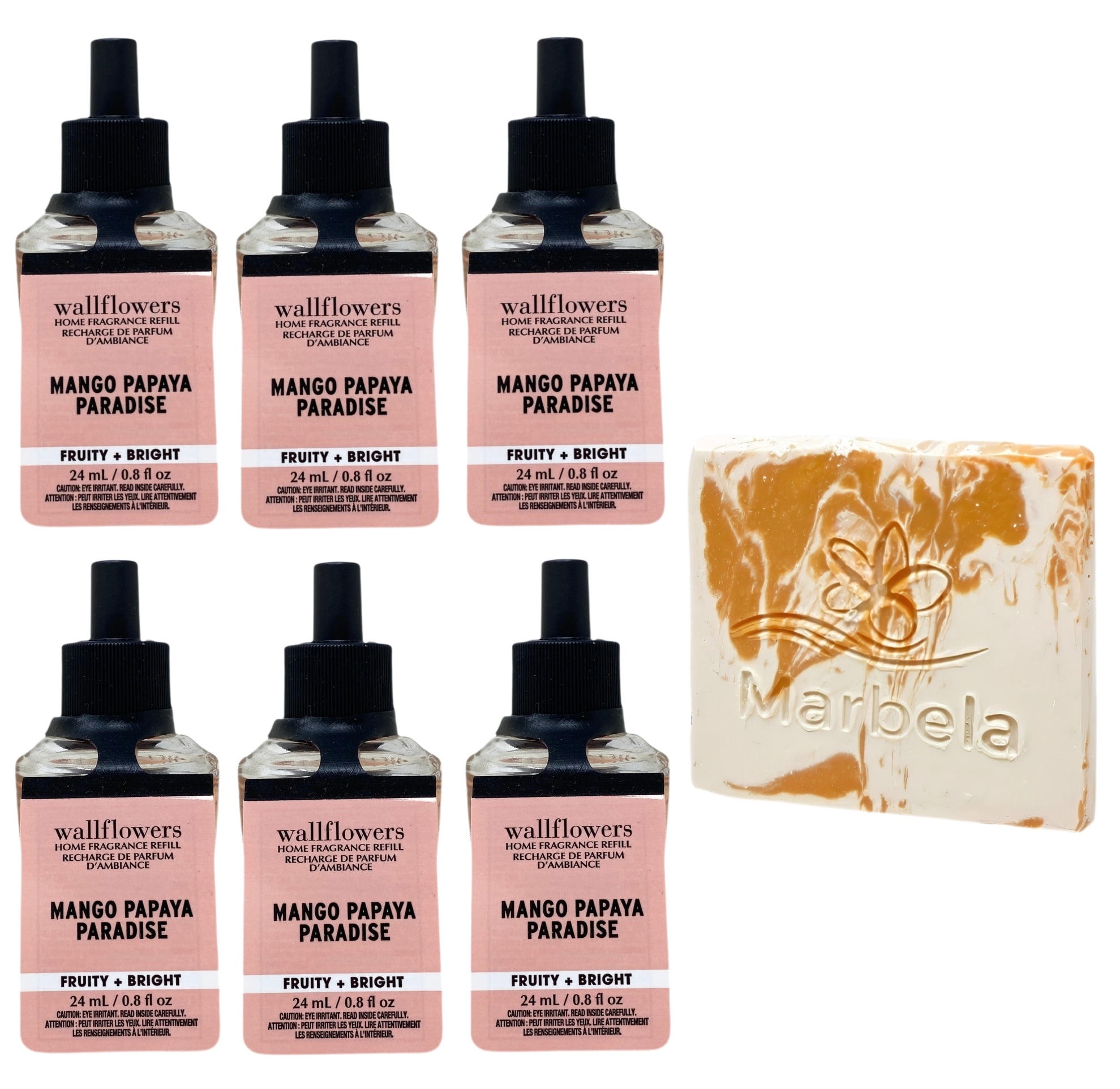 Bath & Body Works Mango Papaya Paradise 6 Wallflowers Home Fragrance ...