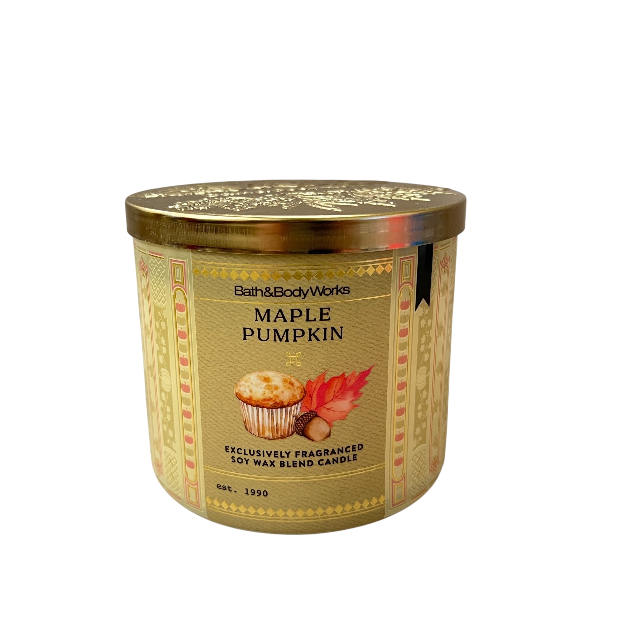 Bath & Body Works Maple Pumpkin Scented 3 Wick Candle 14.5 oz