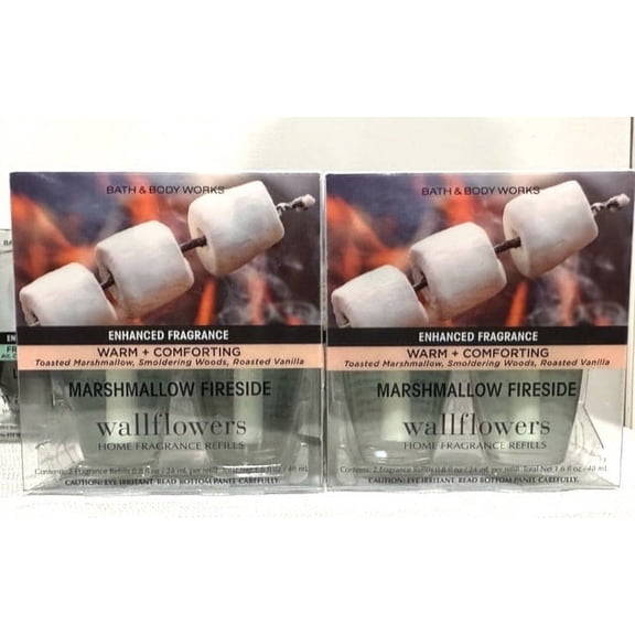 Bath & Body Works Marshmallow Fireside Wallflowers Home Fragrance Refills, 0.8 fl oz each - 4 Refills