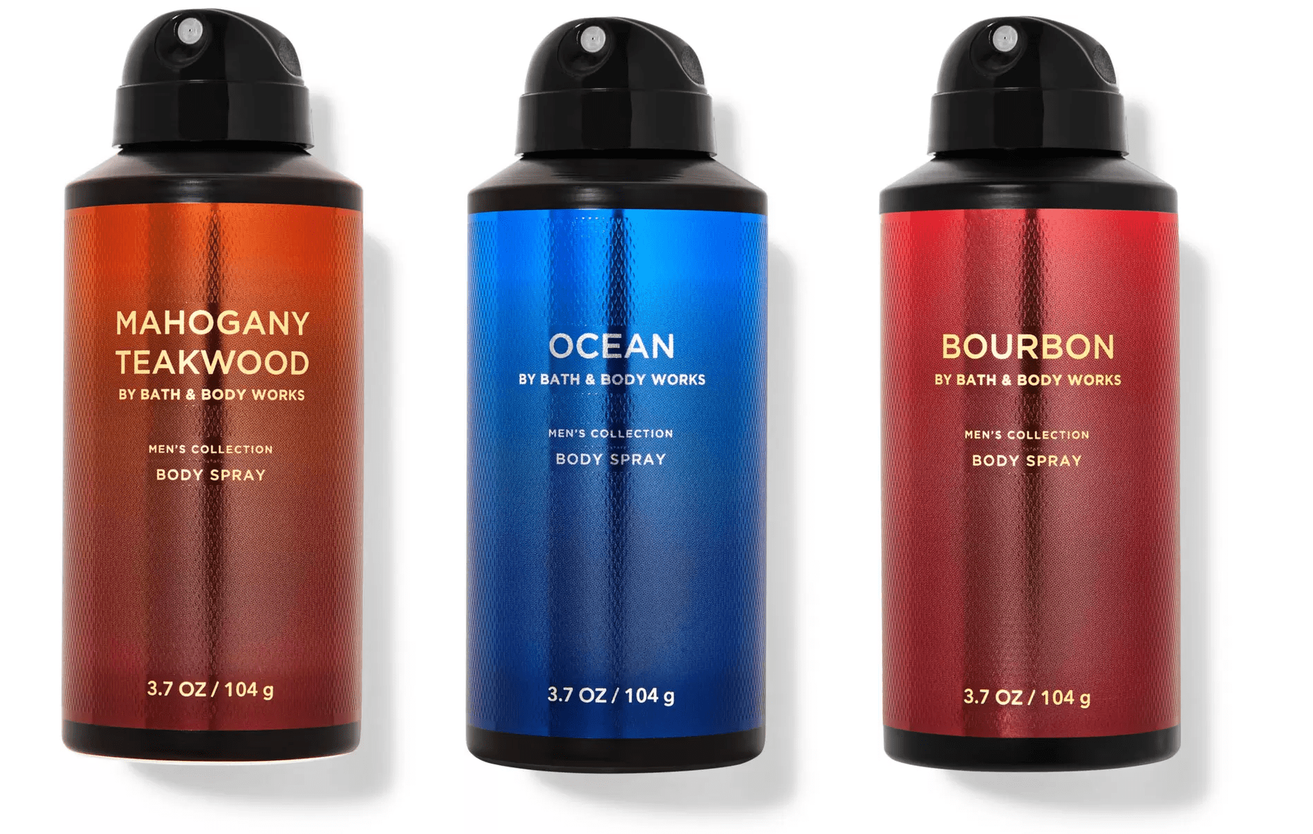 Rouge Rebel &Ocean, Mahogany Teakwood ３点 Bath & Body Works Men's Body Spray 3pk - Mahogany Teakwood, Ocean