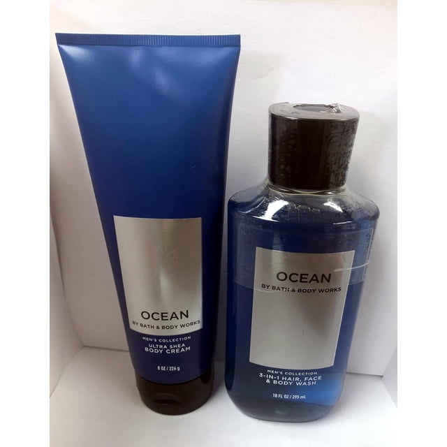 Bath & Body Works Men’s Ocean 3-in-1 Hair, Face & Body Wash Gel – 2-Pack, New Look