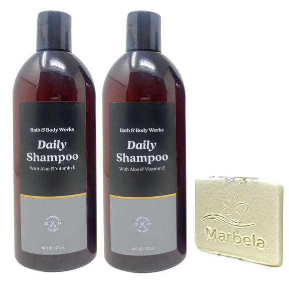 Bath & Body Works Mens Grooming Collection 2 Daily Shampoos with a Natural Oats Sample Soap