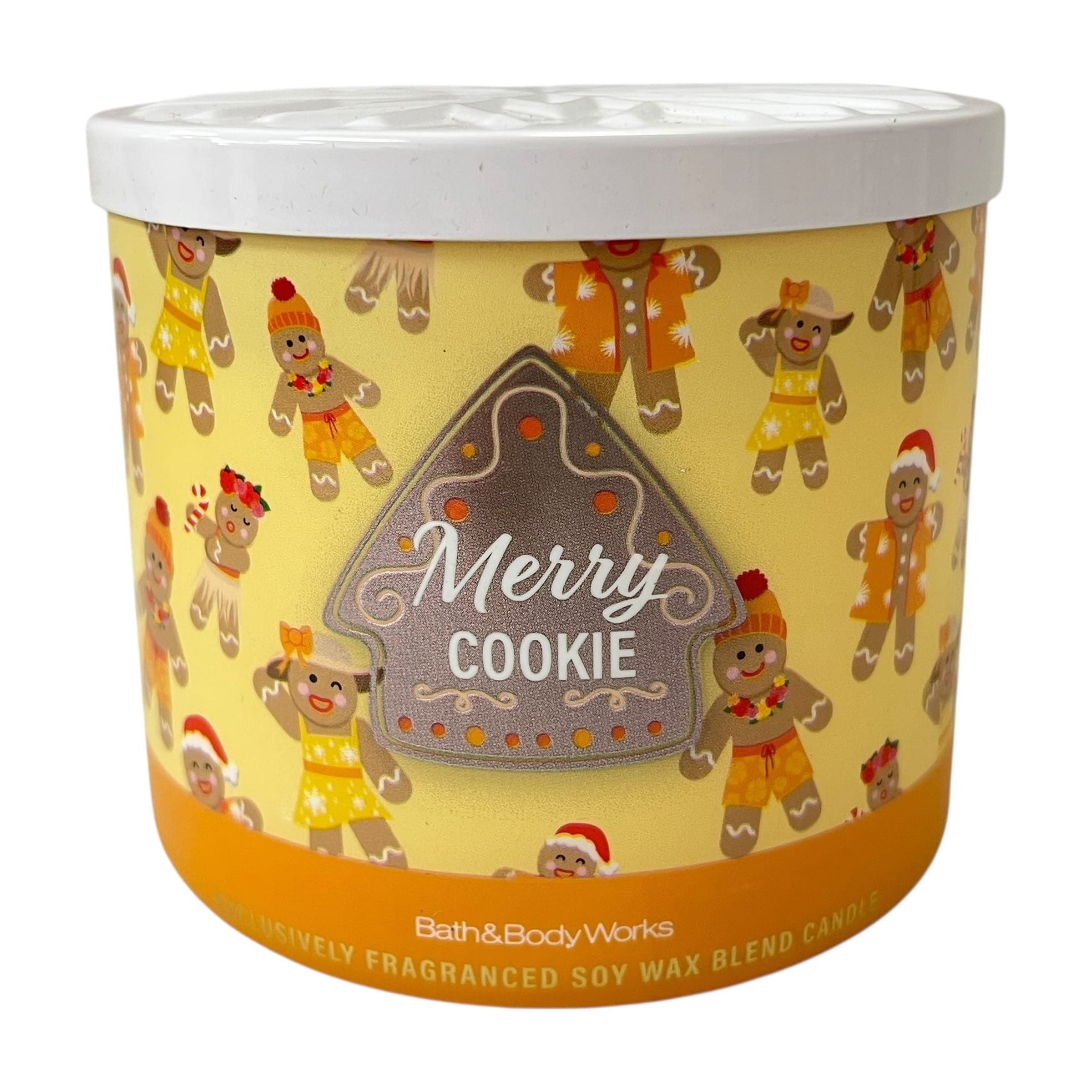 Bath & Body Works Merry Cookie Scented 3 Wick Candle 14.5 oz