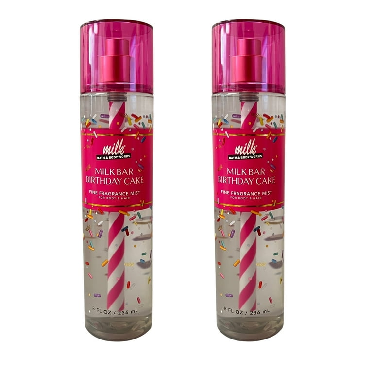 Bath & Body Works Milk Bar Birthday Cake Mist 8 fl oz 2 Pack