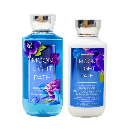 Bath & Body Works Moonlight Path 2 Piece Floral Gift Set - Moisturizing Shower Gel and Body