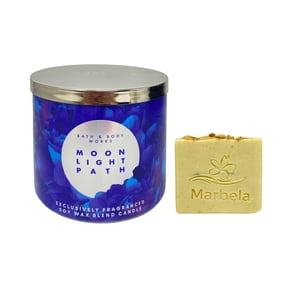 Bath & Body Works Moonlight Path 3-Wick Scented Candle with a Perfectly Peeled Bar Soap