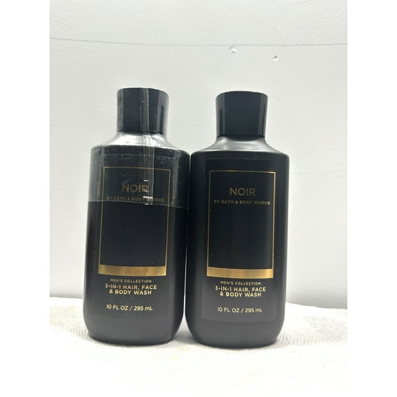 Bath & Body Works Noir Mens Collection 3-in-1 Hair, Face, and Body Wash 10 fl. oz. Lot of 2