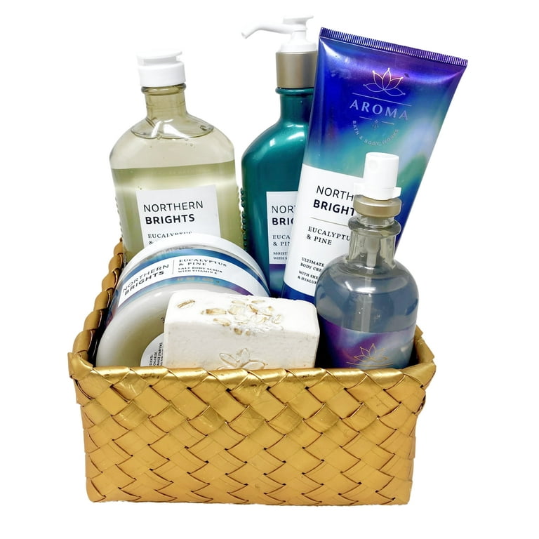 Bath Body Works Northern Brights Gold Woven Basket Piece