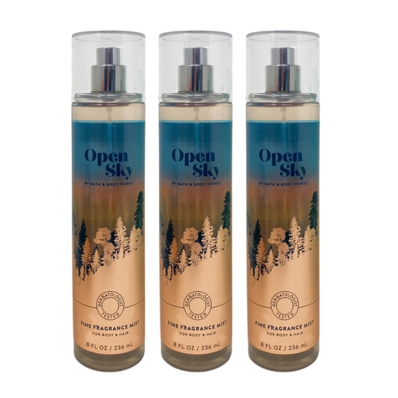Bath & Body Works Open Sky - 3 Fine Fragrance Mists (8 fl oz / 236 mL Each)