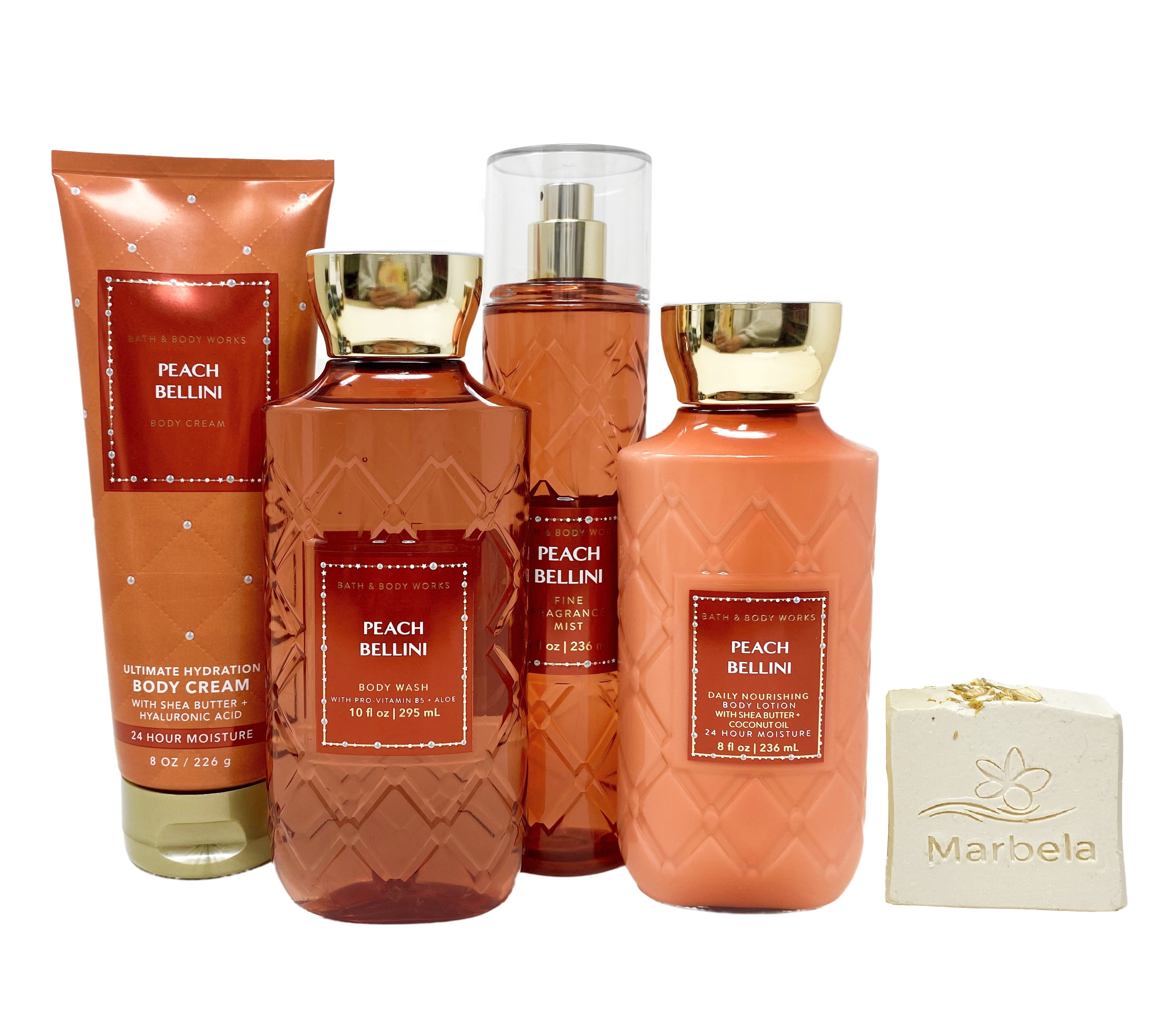 PEACH BELLINI ボディケアセット Bath & Body Works Peach Bellini - Deluxe Gift Set - Fragrance Mist