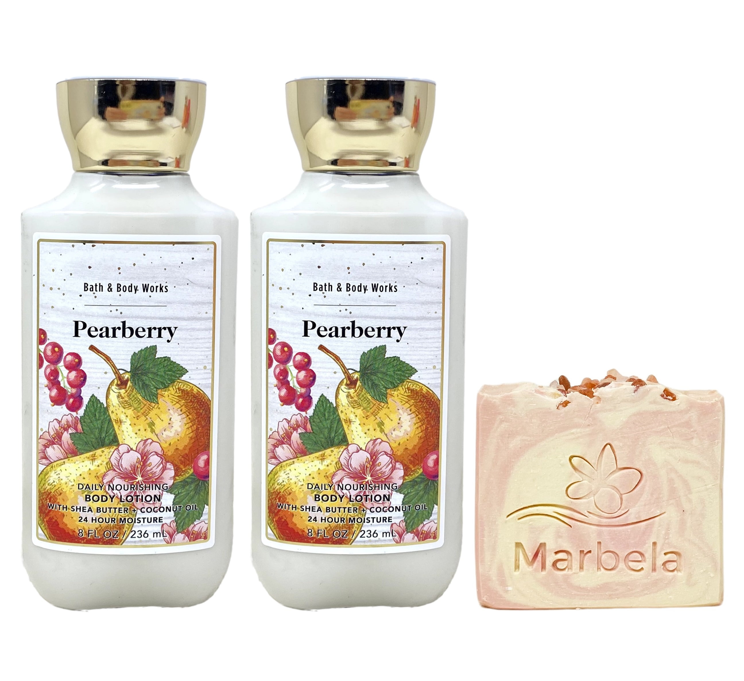 Bath Body Works Pearberry Pack Body Lotion Bundle with a
