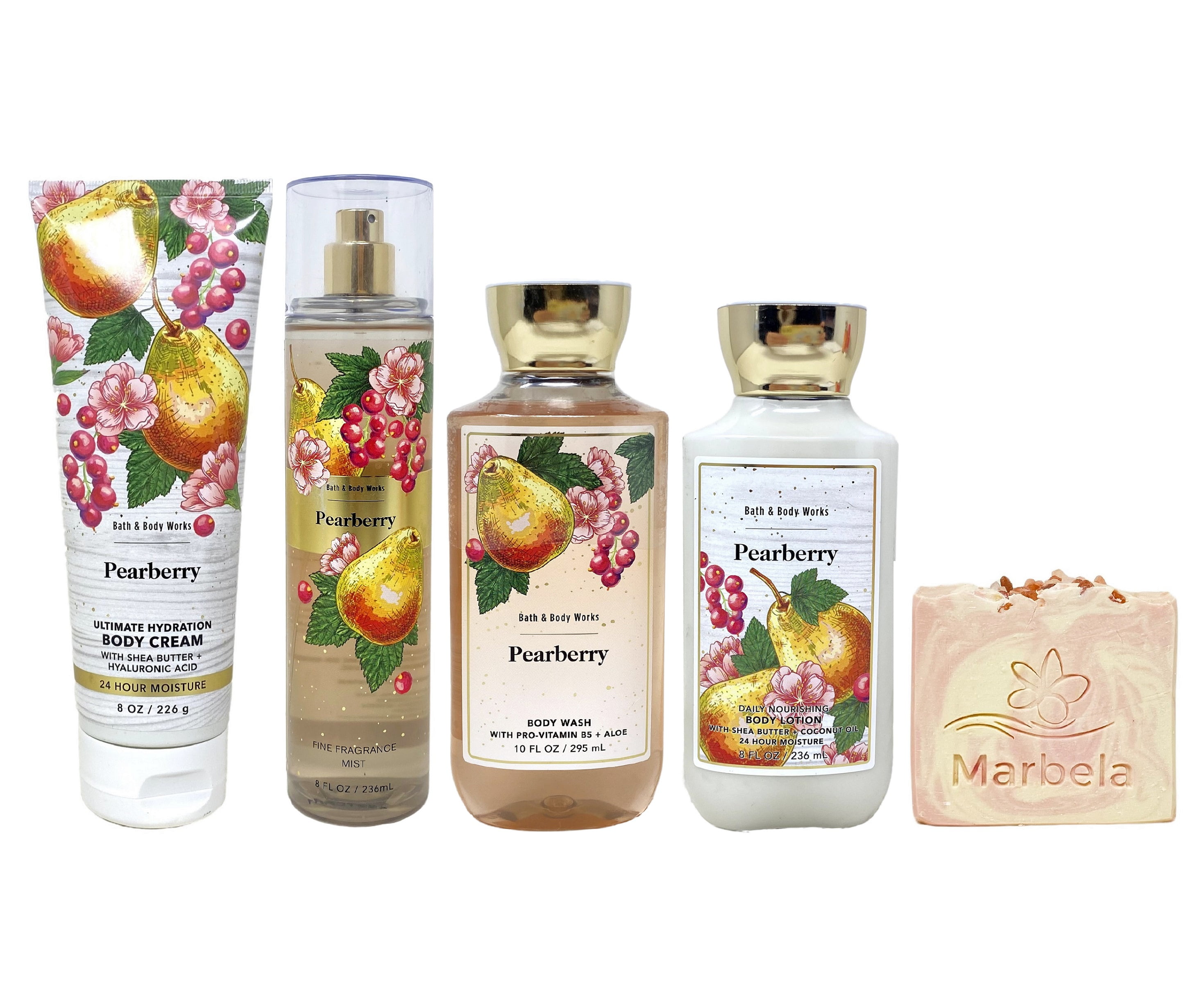 Bath Body Works Pearberry Deluxe Gift Set Body Cream