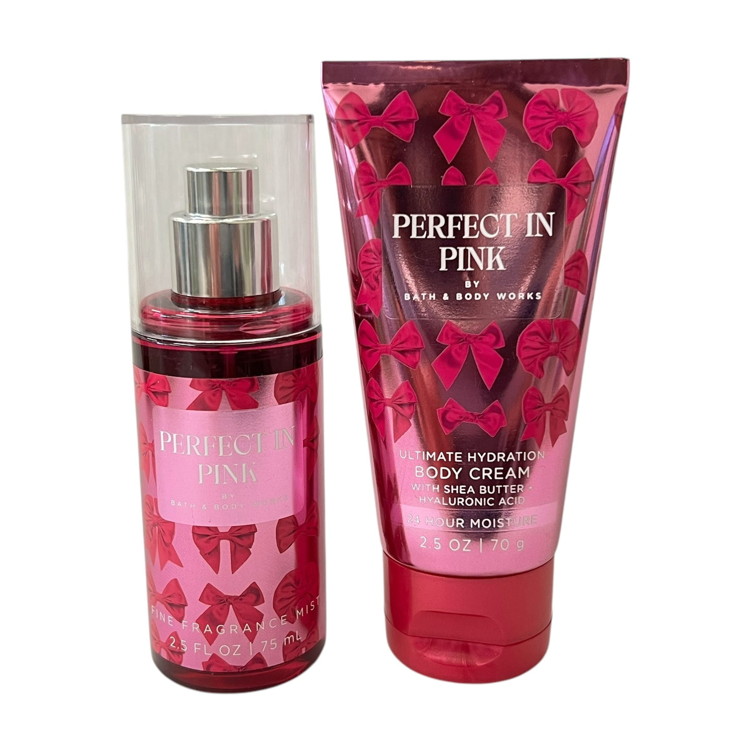 Bath & Body Works Perfect In Pink Mist & Body Cream Travel Size Set