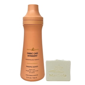 Bath & Body Works Pineapple Mango Fabric Care Detergent with a Marbela Natural Oats Bar Soap - Full Size