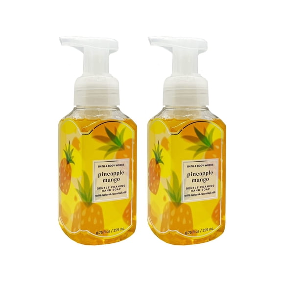 Bath & Body Works Pineapple Mango Gentle Foaming Hand Soap 8.75 Ounce 2-Pack (Pineapple Mango)