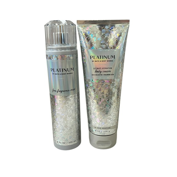 Bath & Body Works Platinum Fragrance Mist & Body Cream Set