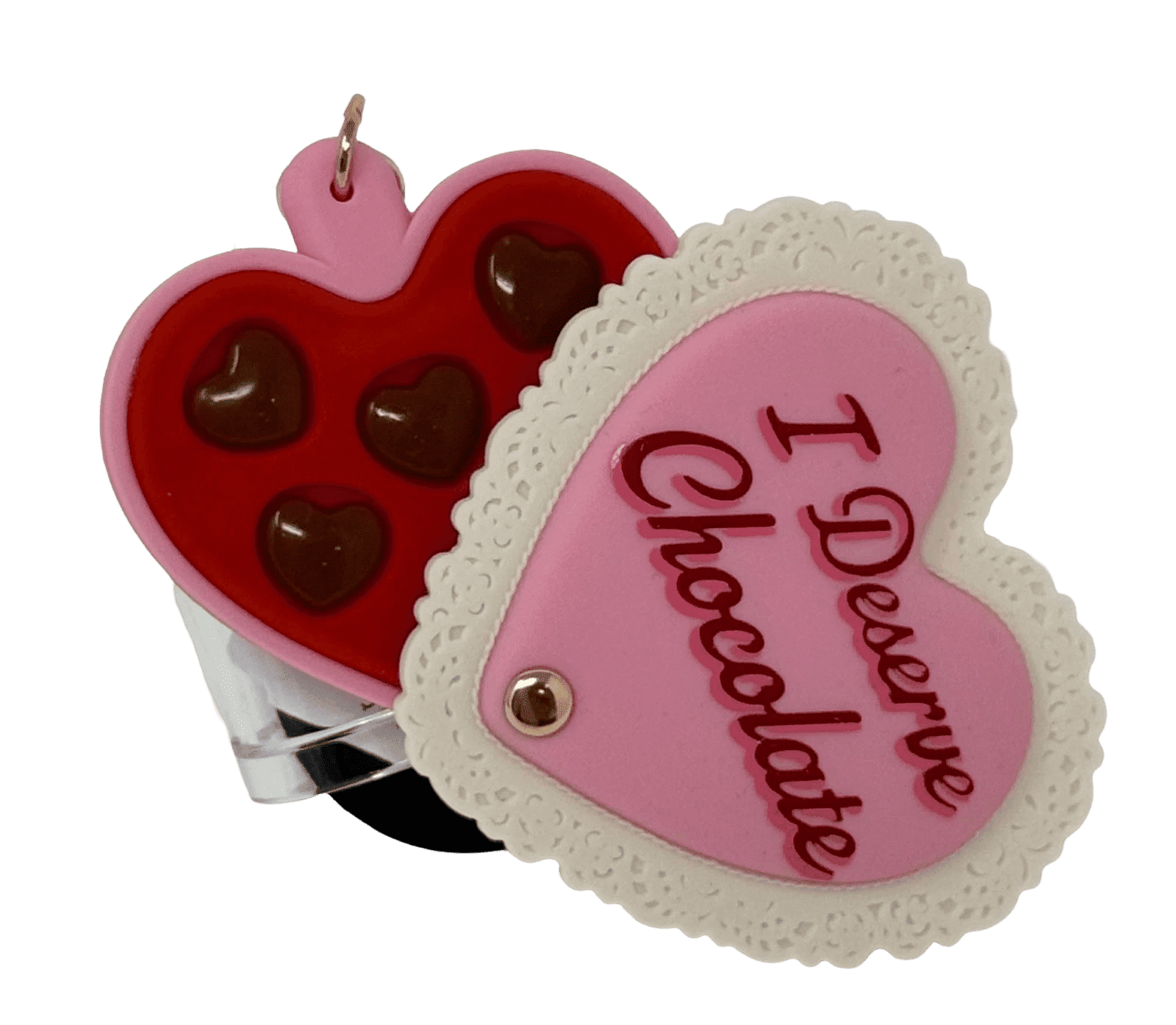 Bath & Body Works PocketBac Holder I Deserve Chocolate Heart