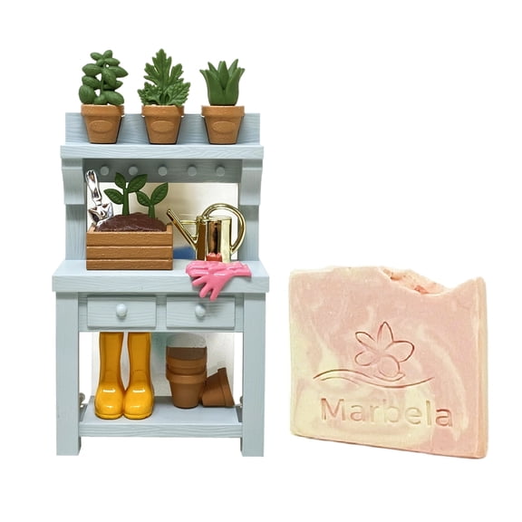 Bath & Body Works Potting Bench Structure Scent Control Nightlight Wallflowers Fragrance Plug with a Marbela Himalayan Salts Springs Sample Soap