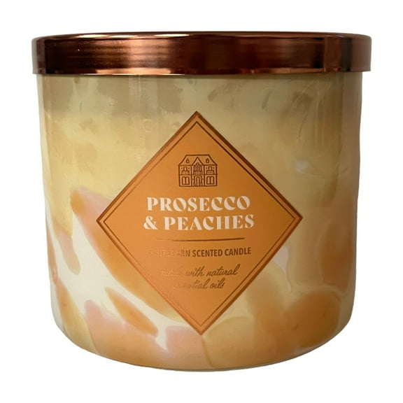 Bath & Body Works Prosecco & Peaches Scented 3 Wick Candle 14.5 oz