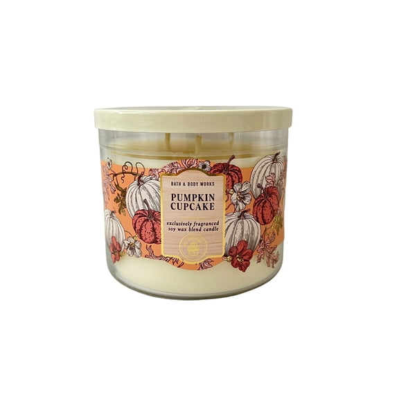 Bath & Body Works Pumpkin Cupcake Scented 3 Wick Candle 14.5 oz