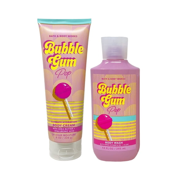Bath & Body Works Bubble Gum Pop - Ultimate Hydration Body Cream and Body Wash