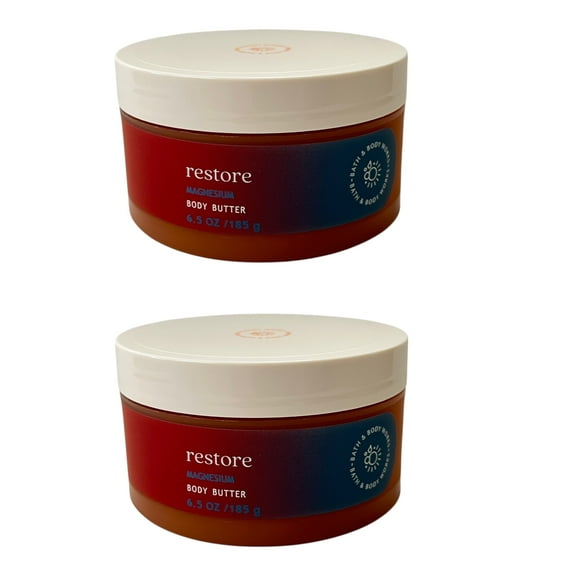 Bath & Body Works Restore Magnesium Body Butter 6.5 oz 2 Pack