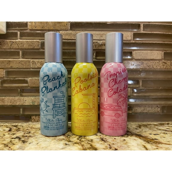 Bath & Body Works Room Spray- Poolside Cabana, Beach Blanket & Tropical Cherry Colada