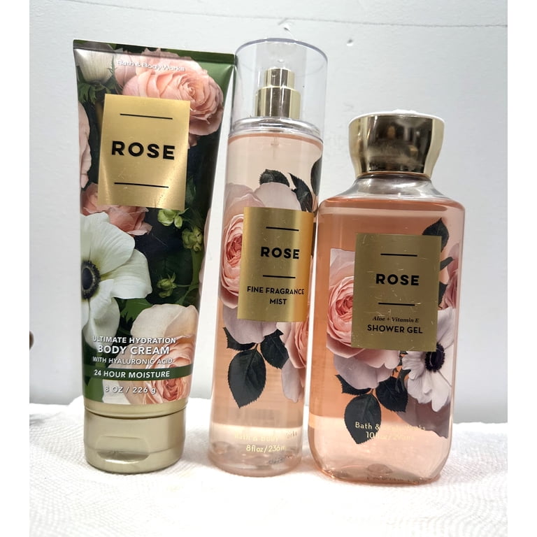 Bath&Body Works オーロラ セット 新品 Bath & Body Works Rose Gift Set, Hydration Body Cream 8 oz, Mist 8