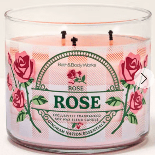 Bath & Body Works Rose 3-Wick Candle