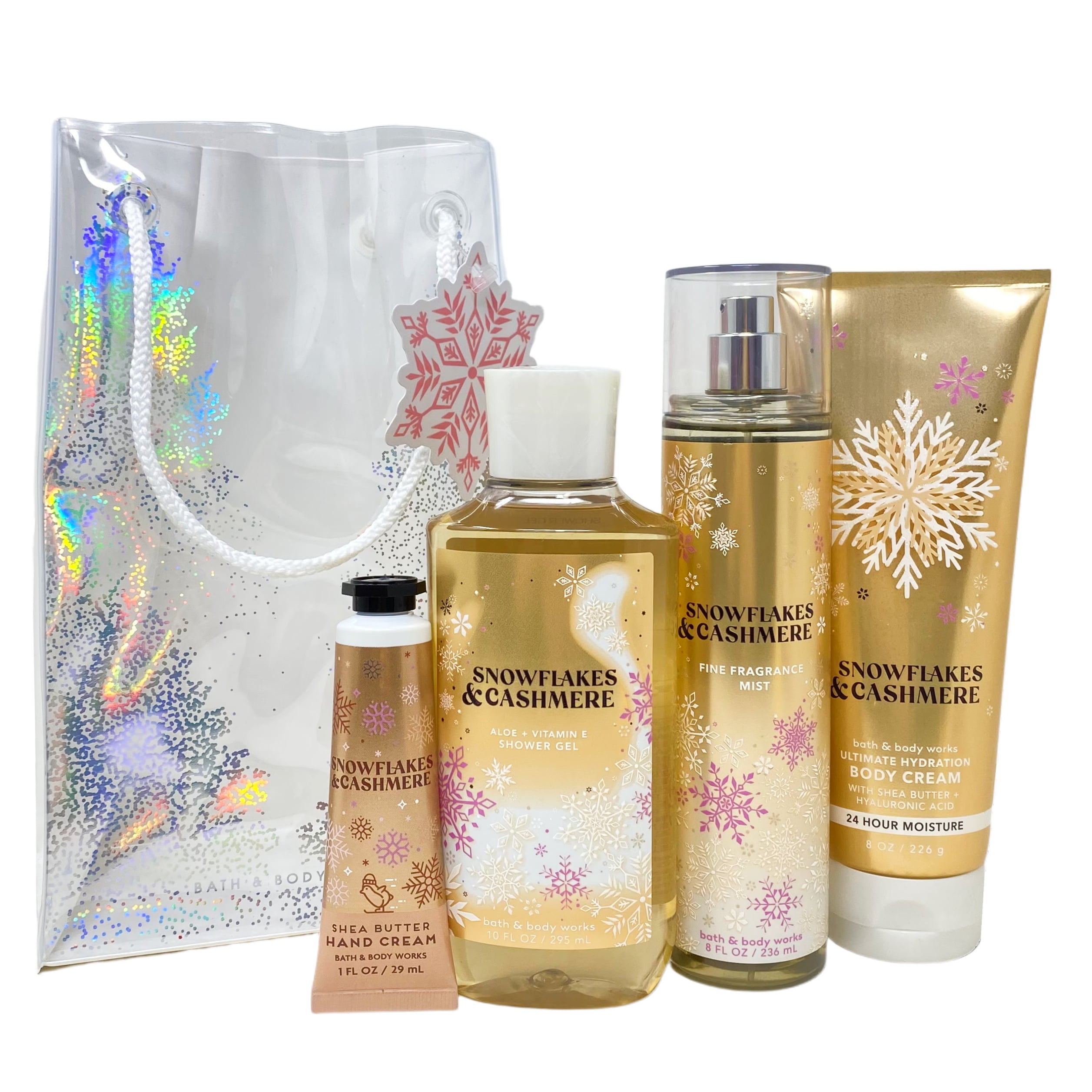 Bath & Body Works Champagne Toast Gift Bag Set - Fine Fragrance Mist, Shower Gel, Body Lotion, Shea Butter Hand Cream