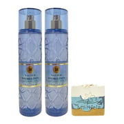 Bath & Body Works Salted Shorelines 2 Fine Fragrance Mists with a Sea Breeze Bar Soap
