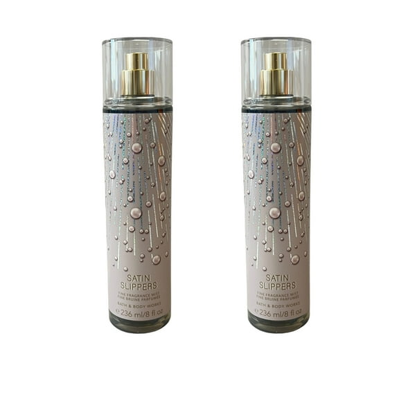 Bath & Body Works Satin Slipper Fine Fragrance Mist 8 fl oz 2 Pack