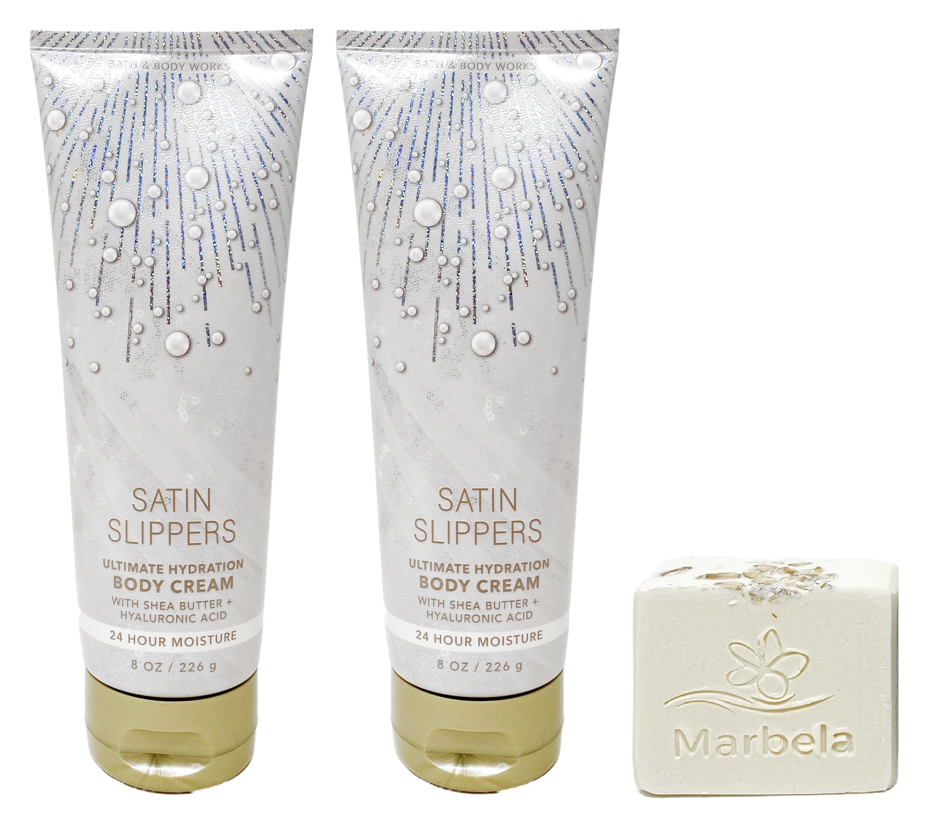Bath & Body Works Satin Slippers - Pack of Two - Body Cream with a ...