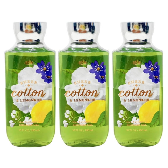 Bath & Body Works Sheer Cotton & Lemonade - 3 pack of Shower Gel