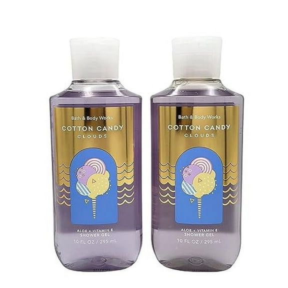 Bath & Body Works Shower Gel Gift Set 10oz Each Pack of 2 (Cotton Candy Clouds)