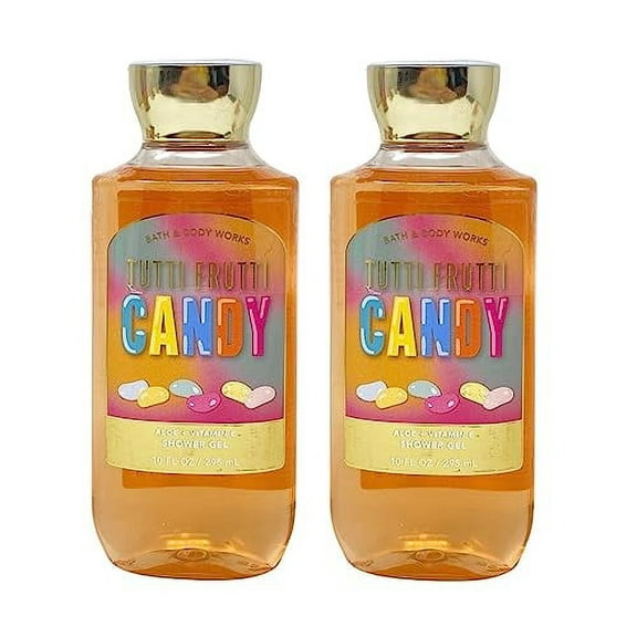 Bath & Body Works .. Shower Gel Gift Set .. 10oz Each Pack of .. 2 (Tutti Frutti Candy), .. Orange