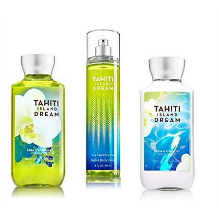 Bath & Body Works ~ Signature Collection ~ Tahiti Island Dream ~ Shower Gel ~ Fine Fragrance Mist & Body Lotion ~ Trio Gift Set
