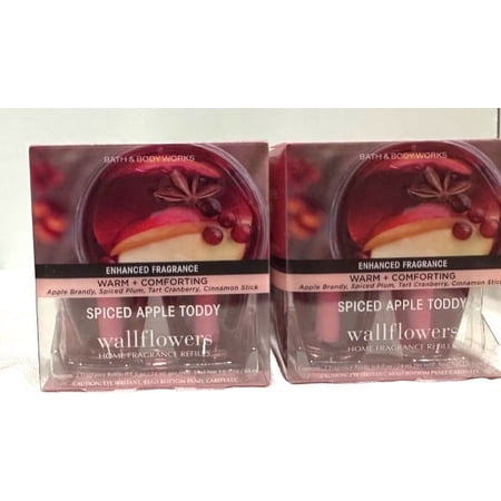 Bath & Body Works Spiced Apple Toddy Wallflowers Home Fragrance Refills, 0.8 fl oz each - 4 Refills