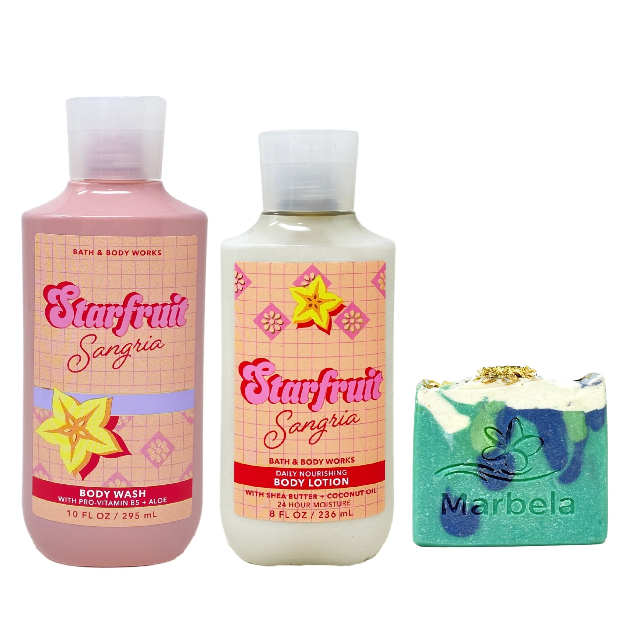 Bath & Body Works Starfruit Sangria Body Wash and Body Lotion Duo