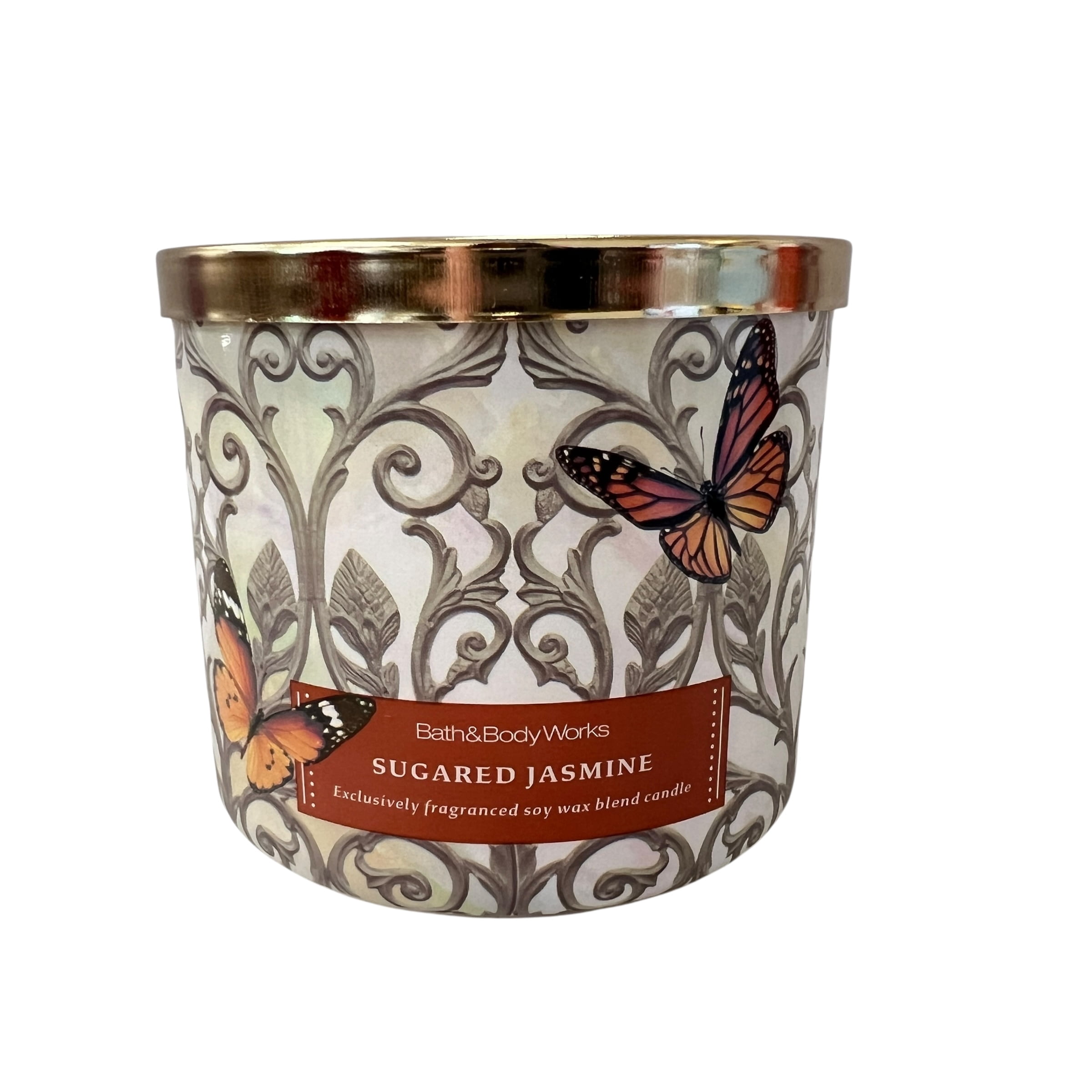 Bath & Body Works Sugared Jasmine Scented 3 Wick Candle 14.5 oz