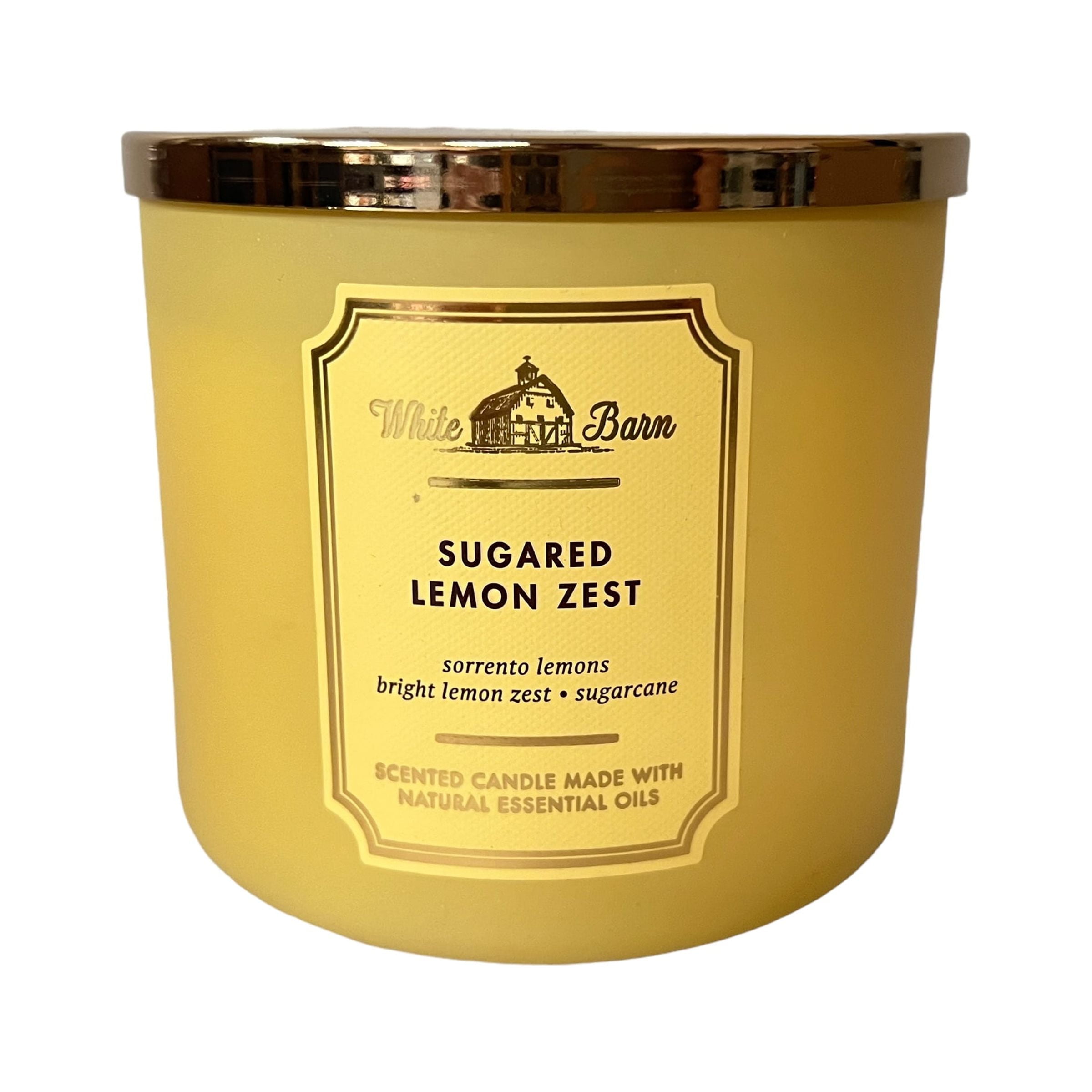 Bath & Body Works Sugared Lemon Zest Scented 3 Wick Candle